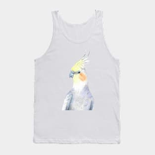 watercolor cockatiel painting portrait parrot Tank Top